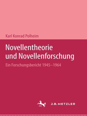 cover image of Novellentheorie und Novellenforschung